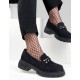 Skotnicki naiste mustad kingad (loafers) DP-3-Y22B..